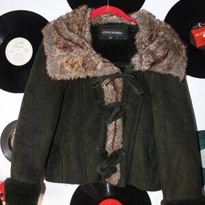 Faux Fur Trim Coat